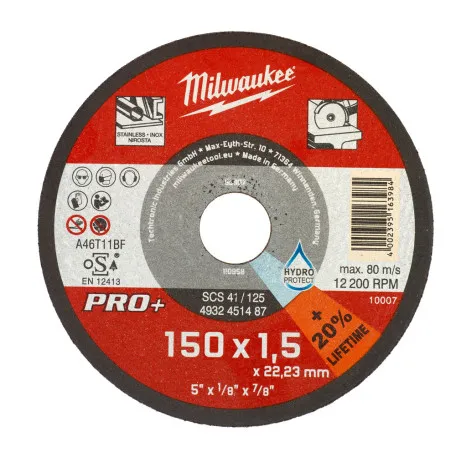 Отрезной диск MILWAUKEE по металлу SC 41 150х1,5x22,23 (4932471386)