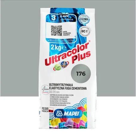 Фуга цементна Mapei Ultracolor Plus №176, сіро-зелений, 2 кг (6017602A)