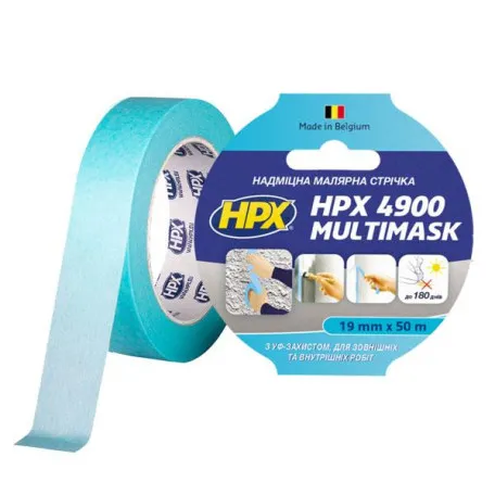 Сверхпрочная малярная лента HPX 4900 MULTIMASK 19ммх50м с УФ-защитой (EW1950)