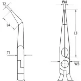 Плоские круглогубцы Knipex с режущими кромками, 200 мм (26 27 200)