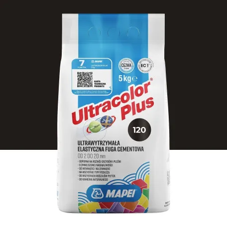 Фуга цементна Mapei Ultracolor Plus №120, чорний, 5 кг (6012005A)