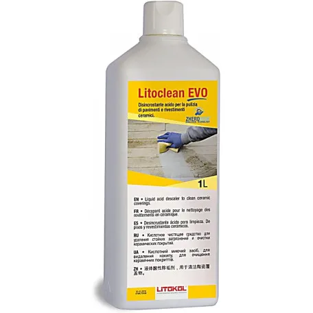 Чистящее средство LITOCLEAN EVO  для очистки плитки после укладки 1 литр (LCLEVO0121)