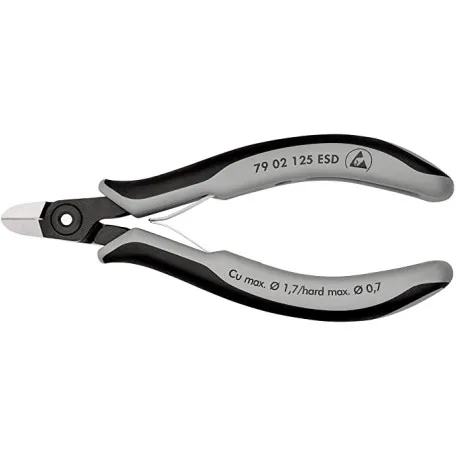 Прецизионные кусачки боковые Knipex ESD для электроники (антистатические), 125 мм (79 02 125 ESD)