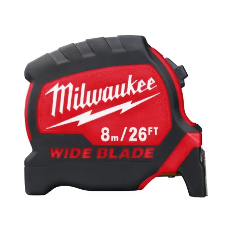 Рулетка метрическая MILWAUKEE WIDE BLADE, 8м-26фт (футовая) (4932471818)