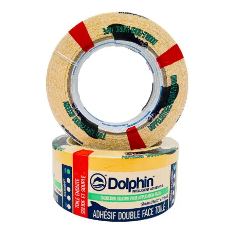 Скотч двухсторонний BLUE DOLPHIN на тканевой основе  50ммх25м (05-3-03)