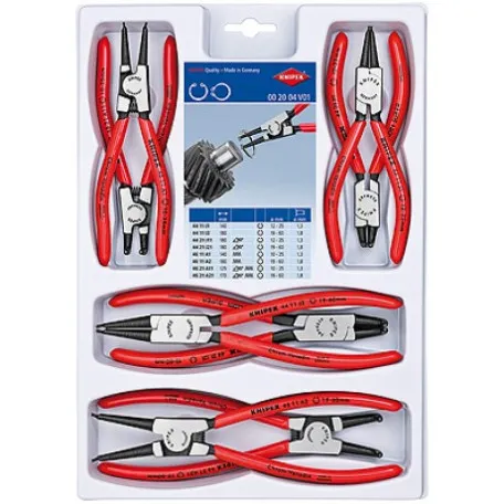 Комплект щипцов для стопорных колец Knipex, 8 предметов (00 20 04 V01)