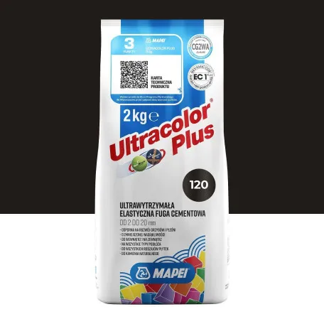 Фуга цементна Mapei Ultracolor Plus №120, чорний, 2 кг (6012002A)
