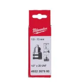Патрон ключевой MILWAUKEE трехкулачковый 1,5-13 мм, 2x20 (4932267980)