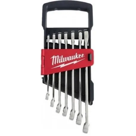 Набор метрических ключей MAXBITE с трещоткой в накидной части 7 шт. MILWAUKEE (4932464993)