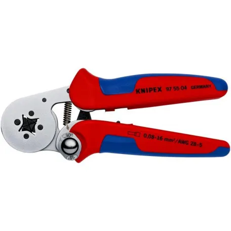 Самонастраивающийся инструмент Knipex для опрессовки контактных гильз, с боковой установкой 0,08-16 мм² (97 55 14)