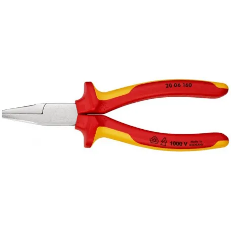 Плоскогубцы Knipex с гладкими губками, 160 мм (20 06 160)