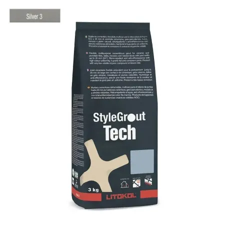 Цементная затирка Litokol StyleGrout Tech 0-20 (Silver 2) 3 кг (SGTCHSLV20063)