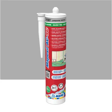 Силиконовый герметик Mapei MAPESIL AC №127, арктический серый, 310 мл (4812742IT)