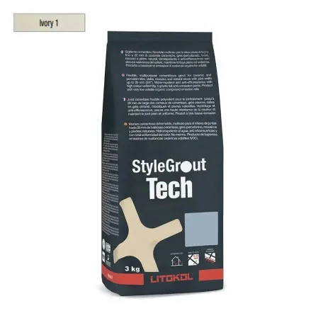 Цементная затирка Litokol StyleGrout Tech 0-20 (Ivory 1) 3 кг (SGTCHIVR10063)