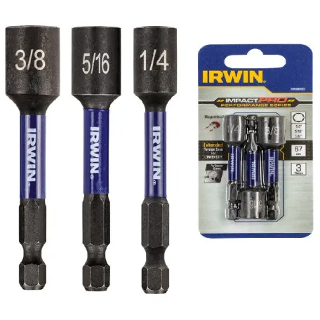 Набор держателей шурупов IRWIN IMPACT PRO 65мм, 3шт (IW6069120)
