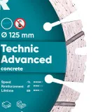 Диск алмазный Technic Advanced 125 мм для тротуарной плитки/бетона/черного гранита (14315347010)