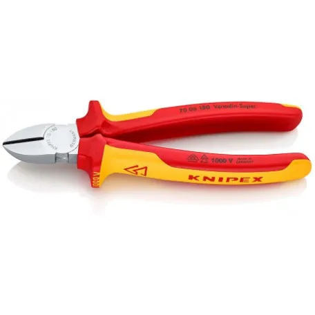 Кусачки боковые Knipex VDE (хромированные), 180 мм (70 06 180)
