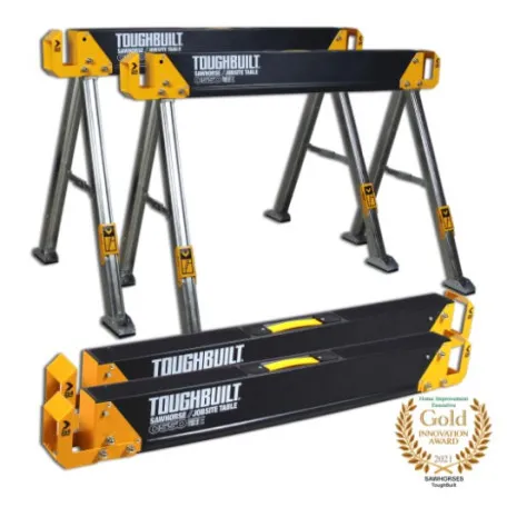 Козлы рабочие TOUGHBUILT C550, полноразмерные 1055×675 мм, фиксированная высота, до 500/1000 кг, 2 шт (TB-C550-2)