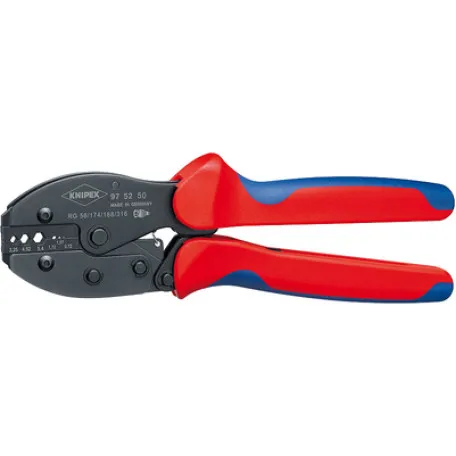 Клещи зажимные для опрессовки Knipex PreciForce BNC (для RG 58 ,174,188,316), кол-во гнёзд: 6, L-220 мм (97 52 50 SB)