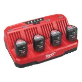 Зарядное устройство MILWAUKEE M12 C4 (для 4х акум. М12) (4932430554)
