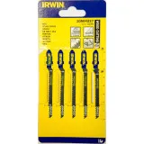 Пилка по дереву для электролобзика Т-хвостовик, 5 шт Irwin (T119BO) (10504227)