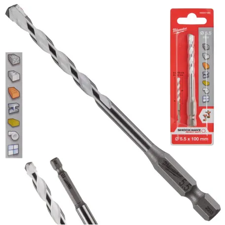 Сверло по мультиматериалам HEX 5.5x100 MILWAUKEE (4932471094)