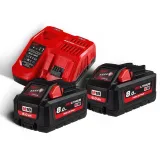 Энергокомплект MILWAUKEE M18 HNRG-802 (В8 2шт; З/П M12-18FC) (4933471073)