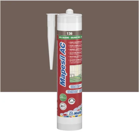 Силиконовый герметик Mapei MAPESIL AC №136, гончарная глина, 310 мл (4813642IT)