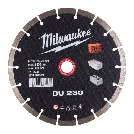 Алмазный диск DU 230 для бетона, камня, кирпича MILWAUKEE (4932399524)