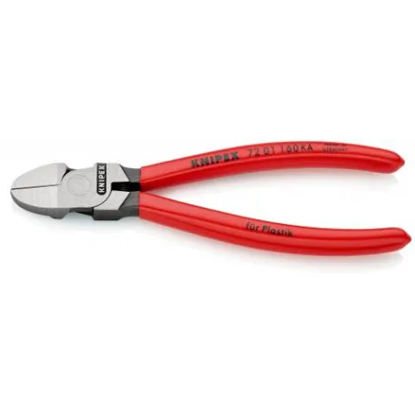 Кусачки боковые Knipex для пластмассы 160 мм круглая головка (72 01 160 KA)