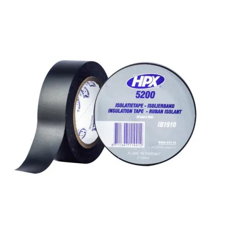 Профессиональная изоляционная лента HPX 5200 чёрная, 19мм x 10м (IB1910)