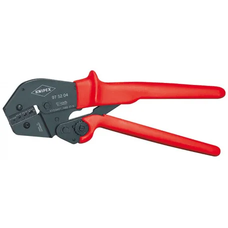 Клещи зажимные Knipex для опрессовки, 2,8 + 4,8 мм ширина штекеров (97 52 04)