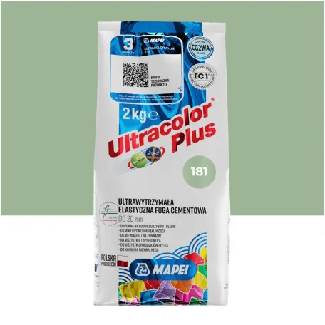 Фуга цементна Mapei Ultracolor Plus №181, зелений, 2 кг (6018102A)
