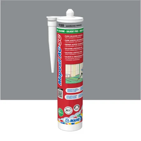 Силиконовый герметик Mapei MAPESIL AC №125, серый замок, 310 мл (4812542IT)