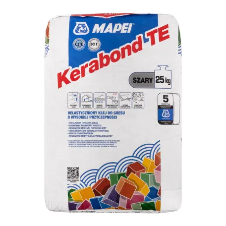 Цементний клей Mapei Kerabond TE, сірий, 25 кг (094086425G)