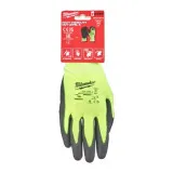 Перчатки MILWAUKEE Hi-Vis с уровнем сопротивления порезам 1, размер M/8 (12 пар) (4932492914)