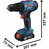 Акумуляторний ударний дриль-шурупокрут Bosch Professional GSB 183-LI з 2 акб GBA 18V 2 Ah і з/п GAL 18V-20, в кейсі (06019K9100)