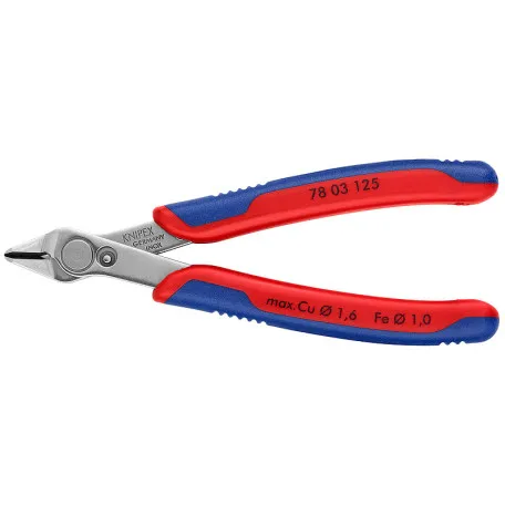 Кусачки Knipex Electronic Super Knips® прецизионные для самых тонких работ по резанию, 125 мм (78 03 125)