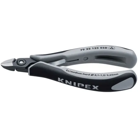 Прецизионные кусачки боковые Knipex ESD для электроники (антистатические), 125 мм (79 22 125 ESD)