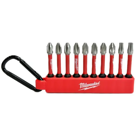 Набор бит и держателя с карабином MILWAUKEE (4xPH2, 4xPZ2, 1xTX20, 1xTX25), 10 шт (4932492939)