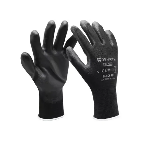 Рукавиці захисні з поліуретановим покриттям Black PU, пара, розмір 10 (0899402410)