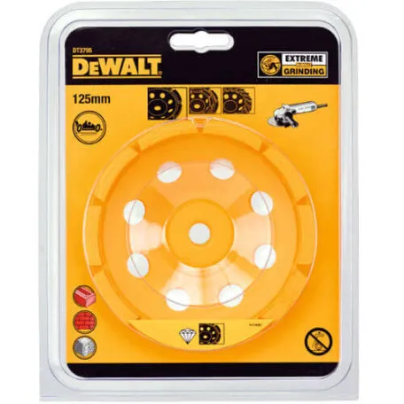 Чашка алмазная DeWALT, 125x22.2 мм, для бетону, кирпича, камня, (DT3795)