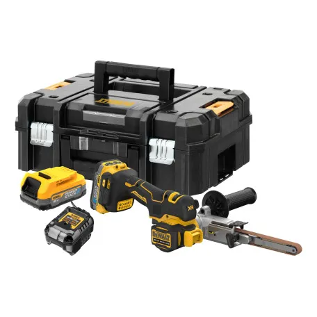 Напилок стрічковий акумуляторний безщітковий DeWALT, 18 В, стрічка 13х457 мм (DCM200E2T)
