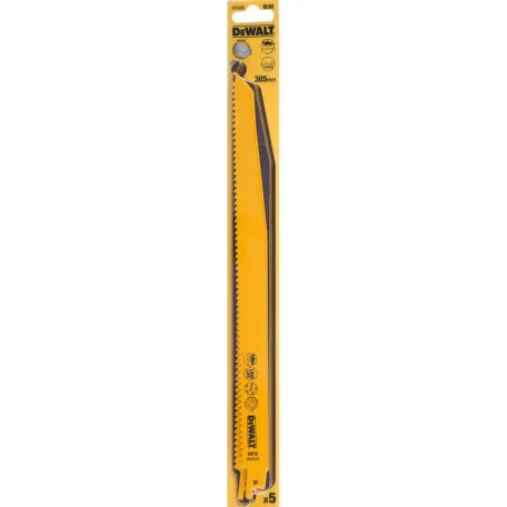 Полотно пиляльне біметалічне для деревини DeWALT 305 мм, 6 TPI, 5 шт (DT2350)
