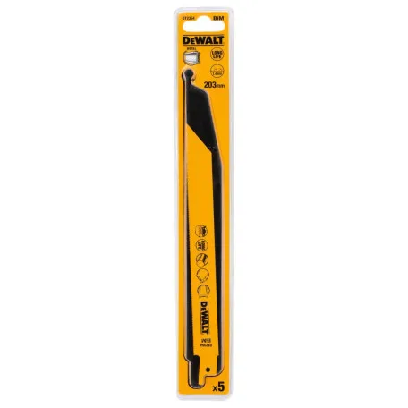 Полотно пильне біметалічне для металу DeWALT 203 мм, 18 TPI, 5 шт (DT2354)