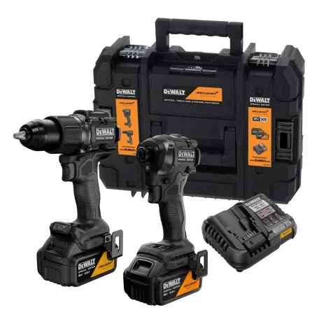 Набір акумуляторних інструментів DeWALT McLaren F1 Team (2 шт., 18В, 2х4Аг, безщіткові) (DCK2222MM2T)