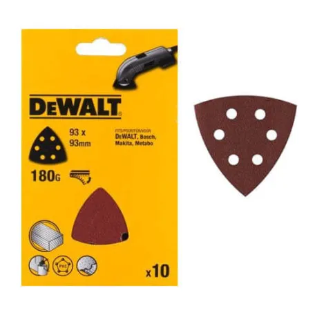 Шлифовальные листы, DeWALT, для дельташлифмашин, P120, 10 шт. (DT3093)