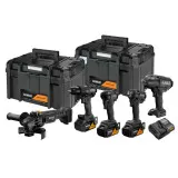 Набор аккумуляторных инструментов DeWALT McLaren F1 Team (5 шт., 18В, 3х5Ач) (DCK5222MP3T)