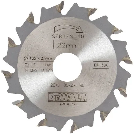 Фреза дисковая DeWALT для ламельного фрезера, 102x22 мм, (DT1306)