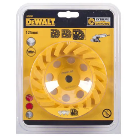 Чашка алмазная DeWALT, 125x22.2 мм, для бетона, кирпича, каменя, (DT3797)